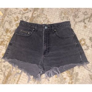 Black Cut Off Shorts